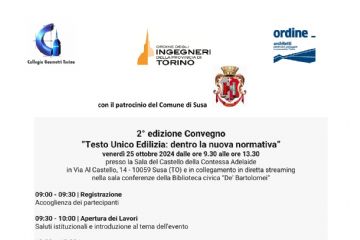 Testo Unico Edilizia: dentro la nuova normativa. Programma del Convegno