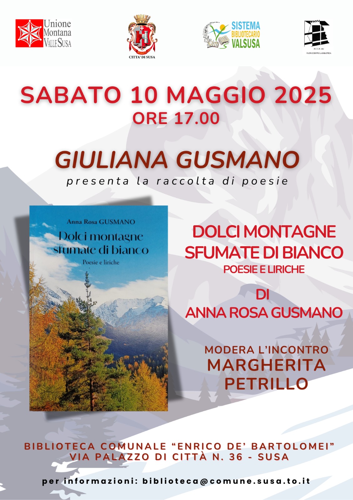 locandina dell'evento "Dolci montagne sfumate di bianco"