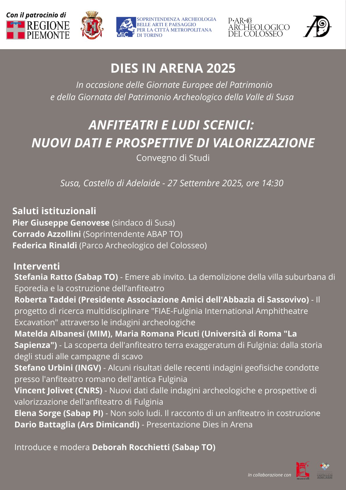 programma del convegno di studi