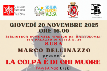 locandina della presentazione del libro La colpa è di chi muore