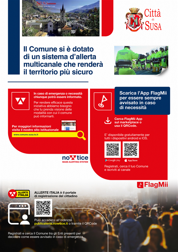 Locandina del sistema di allerta