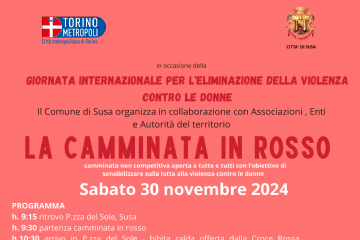 la Camminata in Rosso. Locandina e programma