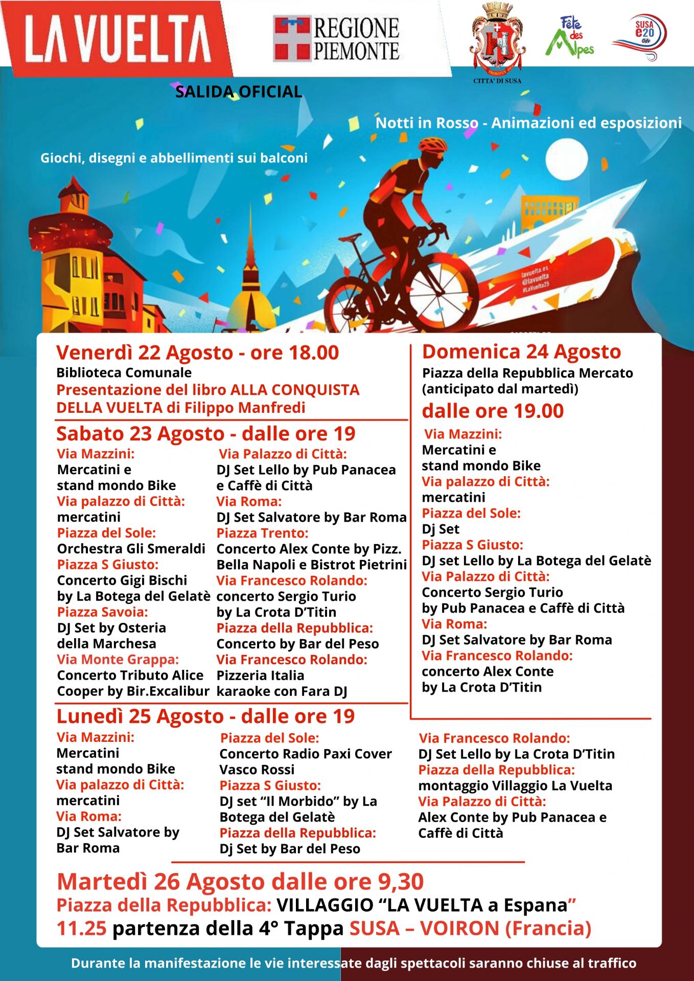 programma eventi Vuelta 2025