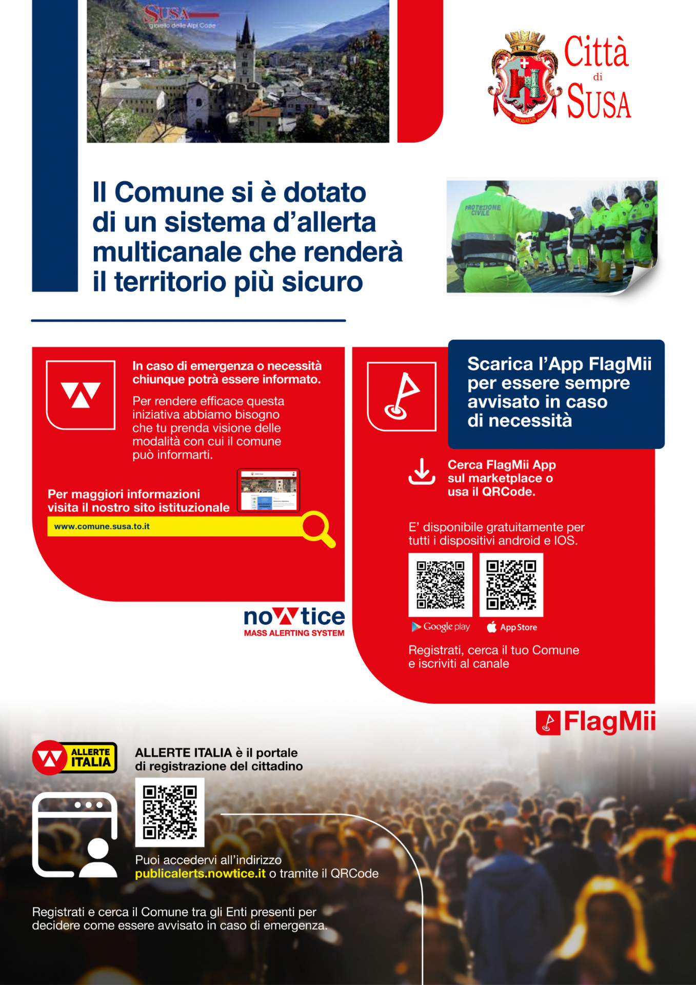 Locandina del sistema di allerta