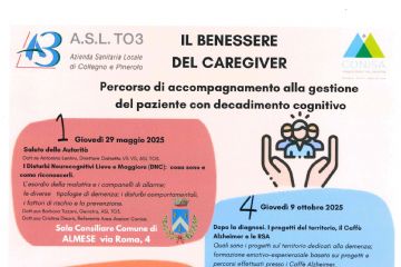locandina appuntamenti incontri Benessere del Caregiver